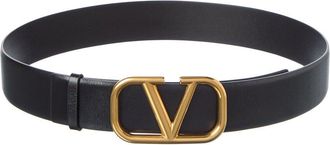 Valentino Vlogo Leather Belt