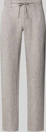 Mc Neal Regular Fit Leinenhose mit Schn&uuml;rung in Hellgrau, Gr&ouml;&szlig;e XXXL