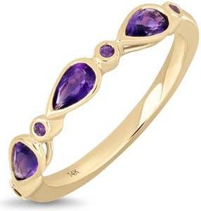 Bony Levy Color Stackable Ring in 14K Yellow Gold/amethyst at Nordstrom, Size 7.5