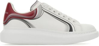 Alexander McQueen Sneakers oversize in pelle - Bianco