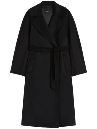 Weekend Wkdresina Black Tie-Belt Coat