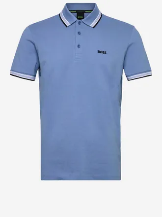 HUGO BOSS katoenen piqu&eacute; poloshirt met logo
