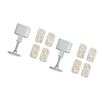OEM Moldes Y Sellos Para Pastel De Frijol Mungo - 2 Moldes, 8 Piezas