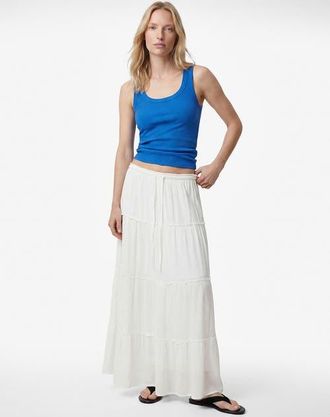 Koton Scoop Neck Ribbed Cotton Tank Top in Blue at Nordstrom, Size X-Large