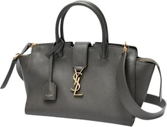 Saint Laurent Pre-owned Vintage Handtas - Dames - Vintage Handtas - Grijs - ONE Size - Leer - Vintage