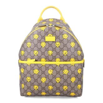 Gucci Gg Supreme Backpack With Mr. Men Little Miss For Kids Beige Polyurethane