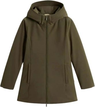 Woolrich Firth Parka - Dames - Dons jassen - Groen - M - Leer - Jassen