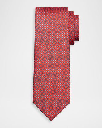 Brioni Men & apos;s Micro-Floral Silk Tie