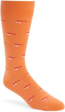 Paul Smith Nate Sunglasses Cotton Blend Dress Socks in Orange at Nordstrom