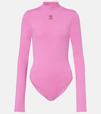 Versace Body in jersey di misto cotone con logo