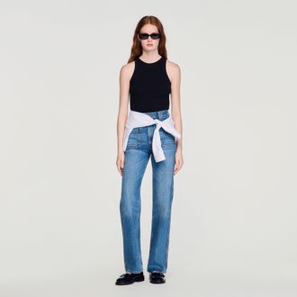 Sandro Embroidered vest top