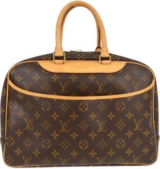 Louis Vuitton Deauville Handbag Monogram Canvas Brown Canvas Handbag (Pre-Owned)