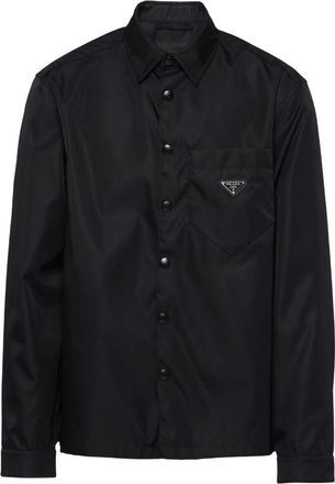 Prada Re-Nylon Logo-plaque Shirt