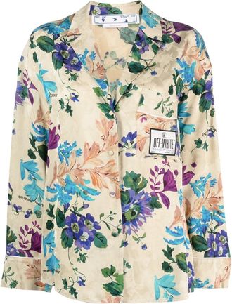 Off-white Camouflage Jacquard long-sleeve shirt - women - Viscose - 38 - Multicolour
