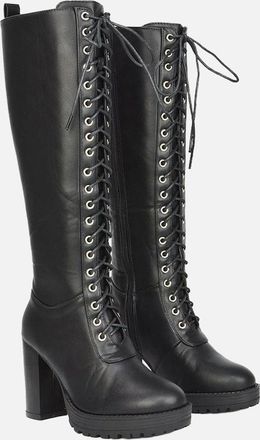 XY London Womens XY London Womens/Ladies Ruthie Platform Knee-High Boots - Black - Size: 3