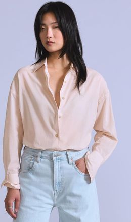 Levi's Long Sleeve Woven Shirt - Women - XS - Neutral / Bare