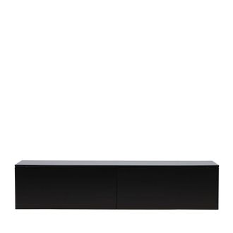 Venture Design Mueble de TV suspendido con 2 cajones de madera L160cm - Negro