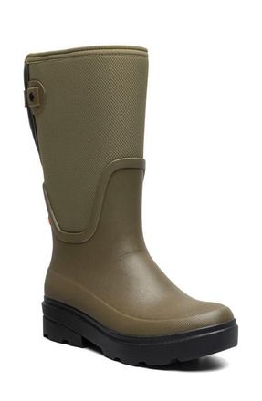 Bogs Hazel Tall Adjustable Calf Rain Boot in Olive at Nordstrom, Size 10