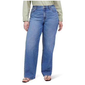 Madewell Perfect Vintage Jeans Womens Blue Denim High Rise Wide Leg GBO3477