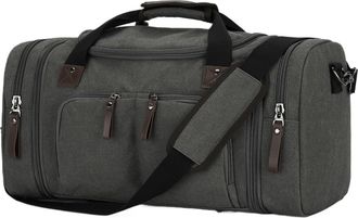 Generic Compatible For Capacity Training Fitness Sports Gym Bags Expandable Handbag Travel Overnight Weekend(Grey)