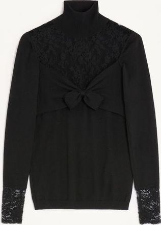 Valentino Maglia In Lana Con Pizzo Donna NERO XL