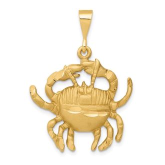 Diamond2Deal 10k Yellow Gold Cancer Zodiac Charm