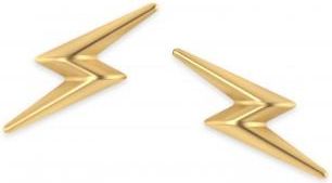 Allurez Lightning Bolt Earrings 14k Yellow Gold
