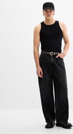 Djab Mens Faded black 5-pocket jean Camden fit - Baggy