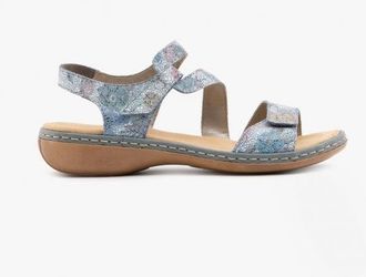 Rieker Womens 659C7-90 Ladies Leather Sandals Multi - Multicolour - Size UK 7.5