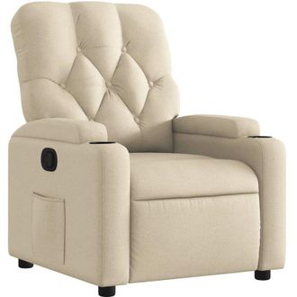 vidaXL Vidaxl - Sill&oacute;n Reclinable De Tela Crema