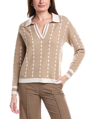 Elie Tahari Cashmere Polo Sweater
