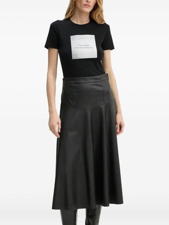 The Kooples graphic-print short-sleeve T-shirt - women - Cotton - 38 - Black