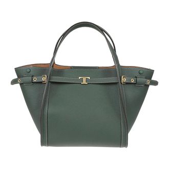 Tod's Tods, Tote Bags, female, Green, Size: ONE SIZE T Timeless Small Tote