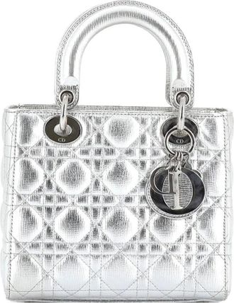 Dior My Lady Dior Bag Cannage Quilted Leather satchel - Zilver