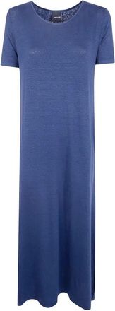 Anneclaire Jersey Linen Short Sleeves Long Dress