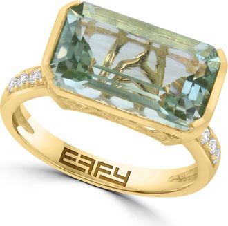 Effy Green Quartz & Diamond Ring at Nordstrom Rack, Size 7