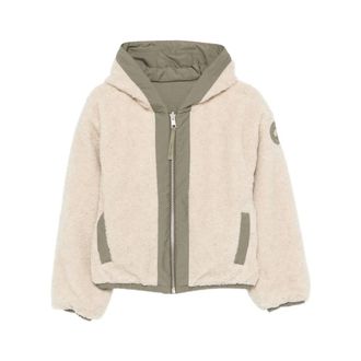 Canada Goose Omkeerbare fleece jas met capuchon - Dames - Zomerjassen - Beige - L - Wol - Jassen