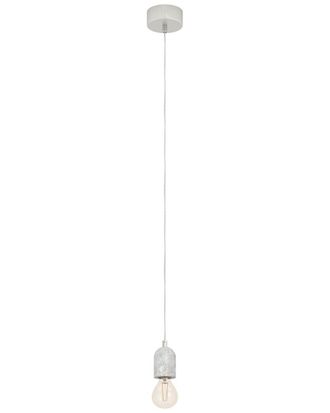 Eglo Eglo Silvares 1 Light Open Bulb Mini Pendant With Grey Concrete Finish