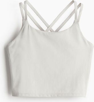 H&M Kurzes Sporttop aus DryMove - Brown