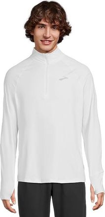 Brooks Dash 1/4 Zip 3.0 Mens Sweatshirt White : 2XL, Polyester/Spandex