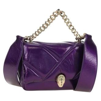 Bulgari Pre-owned Vintage Body Bag - Dames - Vintage Handtas - Paars - ONE Size - Leer - Vintage