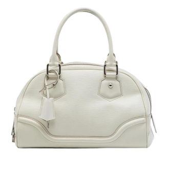 Louis Vuitton Pre-owned Bowling Montaigne PM - Dames - Vintage Handtas - Wit - ONE Size - Leer - Vintage