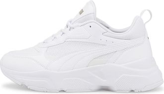 Puma Puma Women Cassia Sneakers, Puma White-Puma White-Puma Team Gold, 3.5 UK