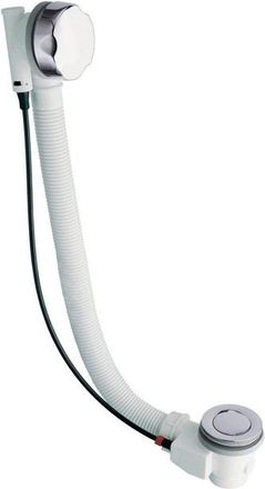 Crosswater Badafvoercombinatie - pop-up waste - draaiknop - universeel - chroom