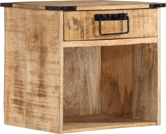vidaXL Mesita De Noche Madera Maciza De Mango 40x30x37 Cm Vidaxl