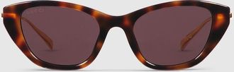 Gucci Cat Eye Frame Sunglasses, Brown