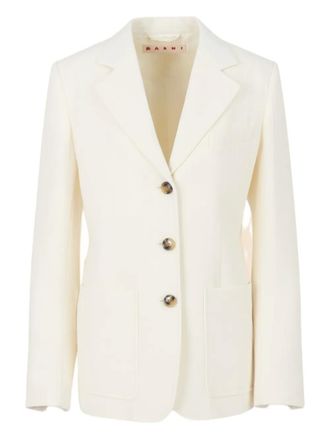 Marni button single-breasted blazer - White