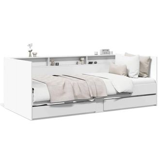 Berkfield Home Daybed with Drawers without Mattress White 100x200 cm