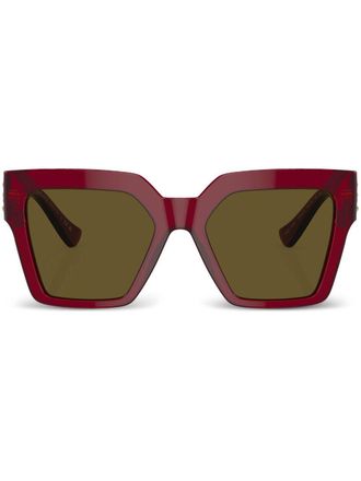 Versace Medusa oversize-frame sunglasses - women - Acetate - 54 - Red