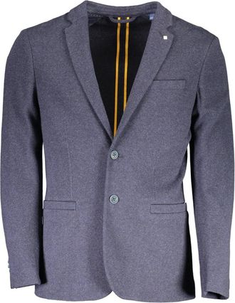 GANT Klassieke Blauwe Herenjas Met Knoopsluiting - Heren - Blazers - Blauw - S - Jassen